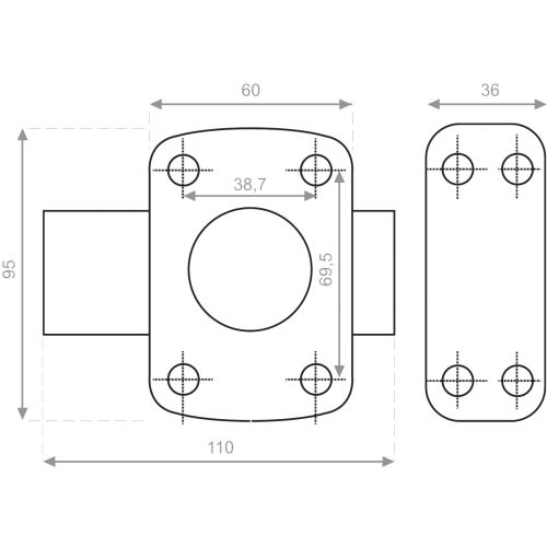 Verrou Y8 à bouton de cylindre 40 mm 4 clés HERACLES Y8-10020301 – Image 4