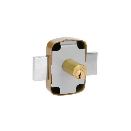 Verrou à bouton ECO cylindre 40 mm coloris or HERACLES 458-40 – Image 3