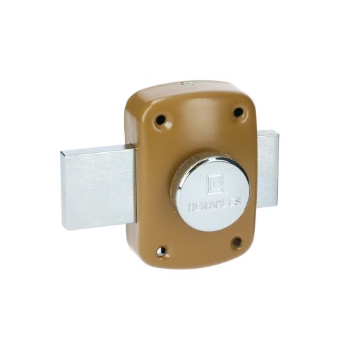 Verrou à bouton ECO cylindre 40 mm coloris or HERACLES 458-40 – Image 5