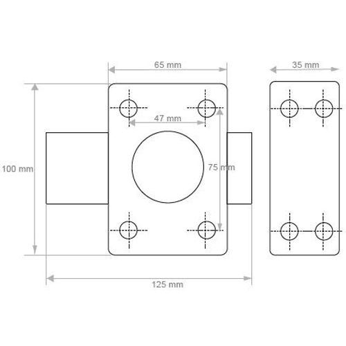 Verrou à double entrée HXR 40 mm HERACLES HXR-10022401 – Image 10