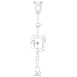 Coffre de serrure applique multipoint verticale à tirage clé à pompe A2P TRIDENT VIGIE - PICARD – Image 2