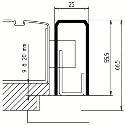 Gâche à recouvrement serrure EXCLUSIVE - VACHETTE ASSA ABLOY – Image 2