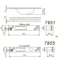 Gâche haut ou bas fermée à double empennage MULTIBLINDO plate - ISEO
