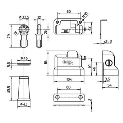 Sabot rideau métallique CONDOR pour demi profilé européen - VIRO – Image 4