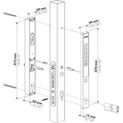 Serrure à code électronique sur batterie pour serrure encastrées VERA - LOCINOX – Image 2