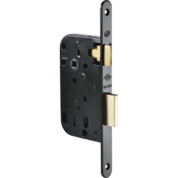 Serrure à encastrer monopoint axe 40 pêne dormant demi-tour clé à chiffre NF240 bouts ronds- JPM