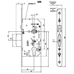 Serrure à encastrer monopoint axe 50 d'urgence AUTO D466 - VACHETTE ASSA ABLOY – Image 2