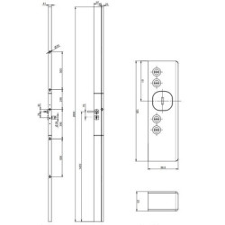 Serrure applique 5 points carénée à fouillot A2P PROTECTIVE sans cylindre - VACHETTE ASSA ABLOY – Image 3