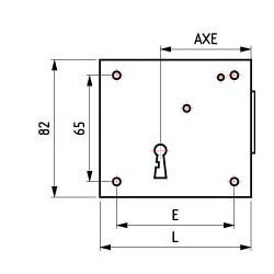 Serrure applique monopoint horizontale pêne dormant seul clé à chiffres - DEVISMES – Image 2