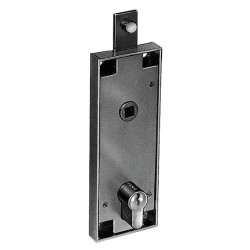 Serrure applique monopoint verticale à fouillot porte de garage basculante 6561 - PREFER