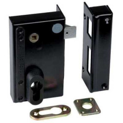 Serrure applique monopoint verticale à fouillot profil européen ajustable ND10 9872 - METALUX