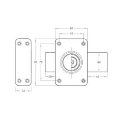 Verrou monopoint à bouton A2P 7 AILETTES varié - POLLUX – Image 2