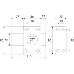 Verrou monopoint à bouton CITY ISR6 varié - ISEO – Image 2